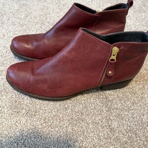 Eric Michael Maroon Ankle Boots